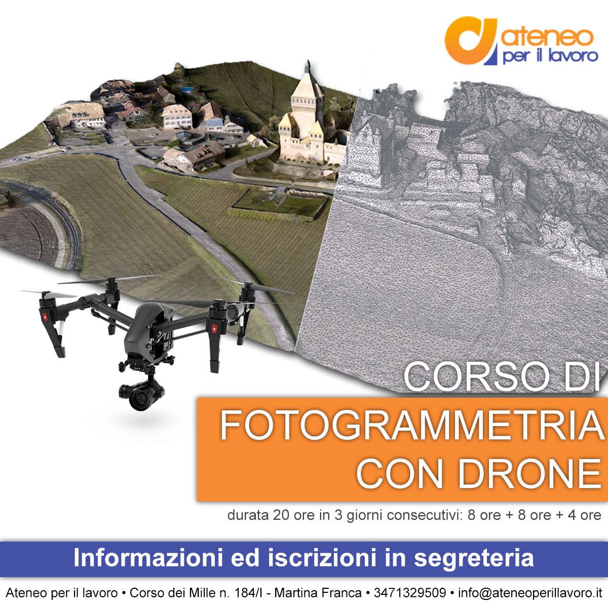 Corso di Fotogrammetria con drone: la tutela del territorio incontra le nuove tecnologie